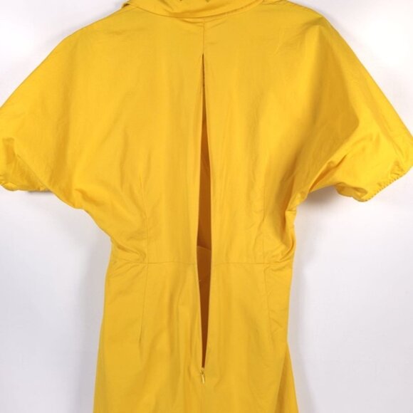 MaxMara ITALY MADE Faux Wrap Dress Vneck Short Sleeve Split Leg Cotton Size 10 - Picture 3 of 12